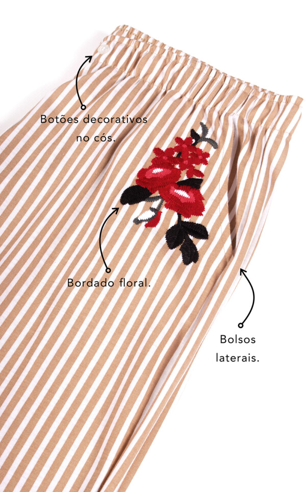 Pijama Americano Manga Longa com Calça Paola