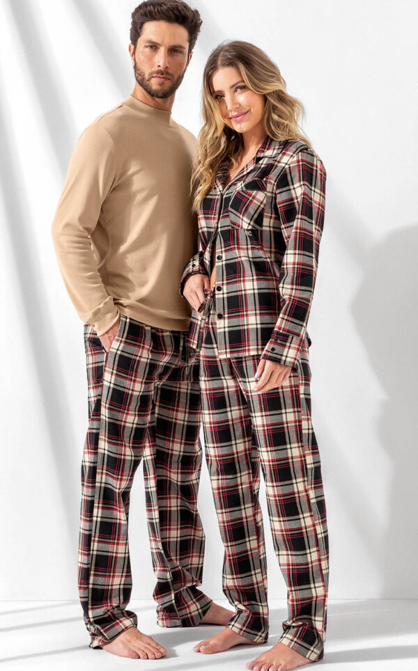 Pijama Blusa Manga Longa com Calça Andrés