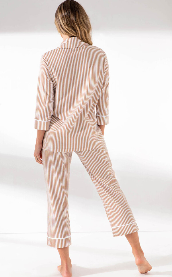 Pijama Americano Manga 3/4 com Capri Paola