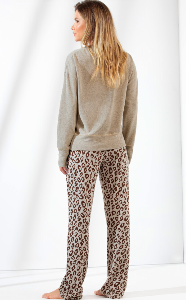 Pijama Blusa Manga Longa com Calça Eugenia Print