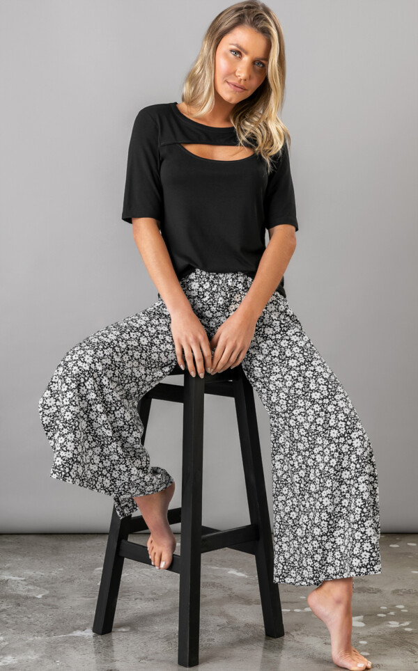 Blusa Manga Curta com Calça Aine
