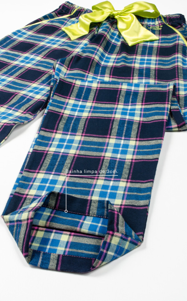 Pijama Blusa Manga Longa com Calça Julia