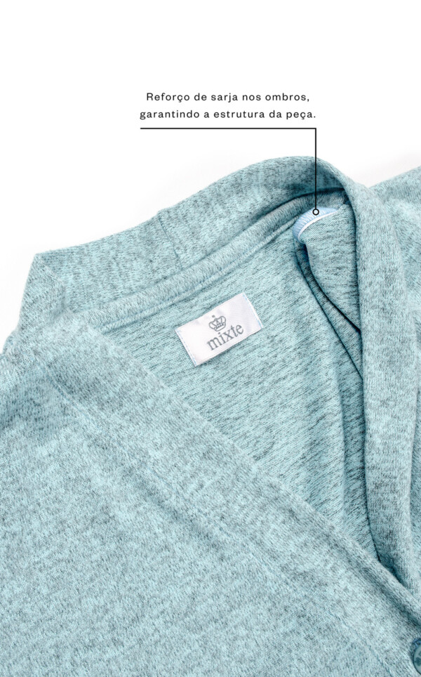 Pijama Cardigan Manga Longa com Calça Dara