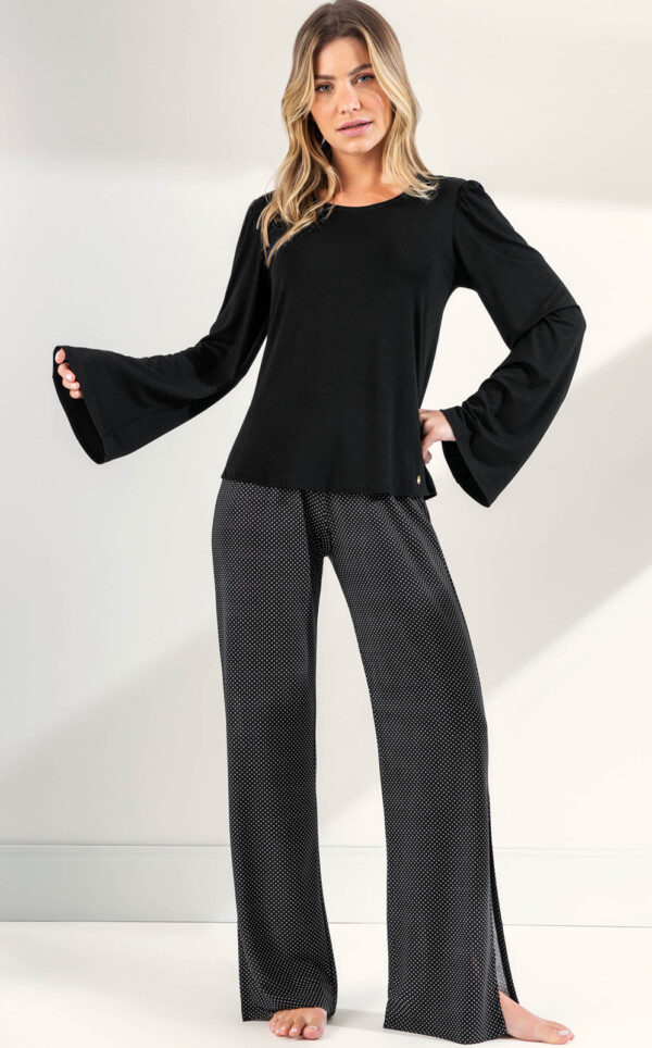 Blusa Manga Longa com Calça Petra