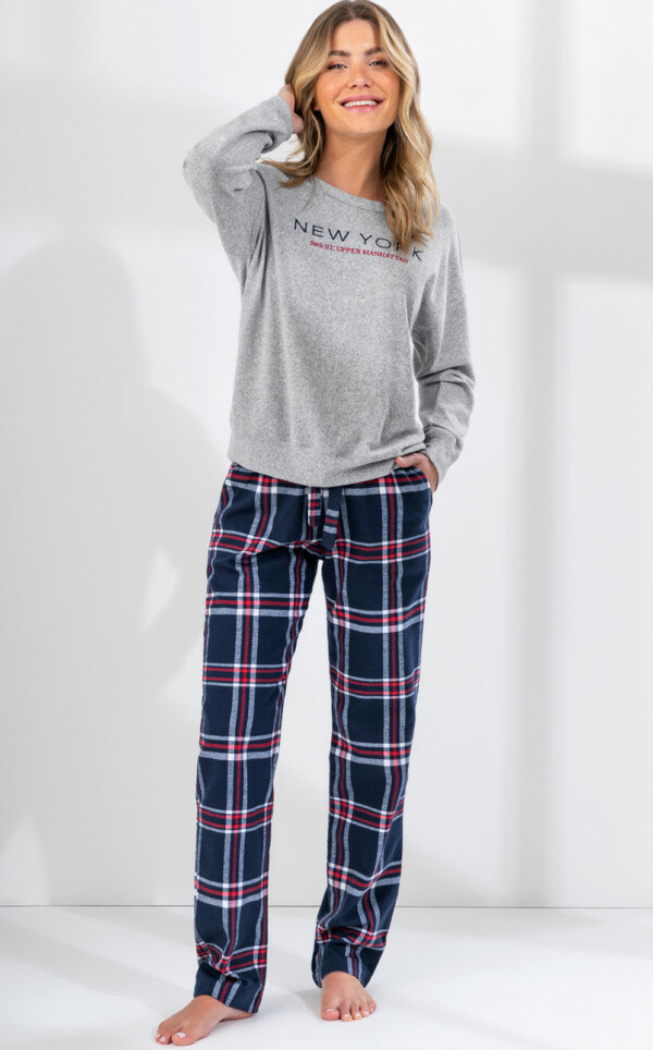 Pijama Blusa Manga Longa com Calça Yara