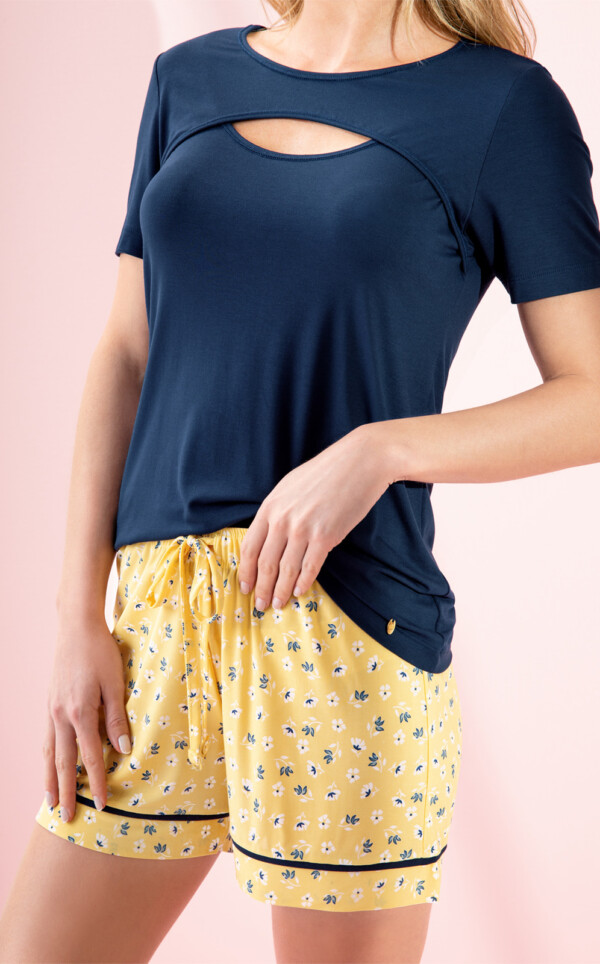 Blusa Manga Curta com Short Briana