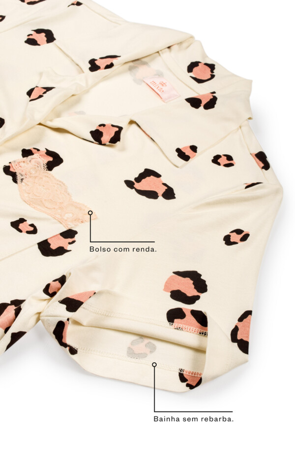 Cardigan Manga Curta com Short Stella