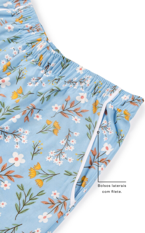 Blusa Manga Curta com Short Camila