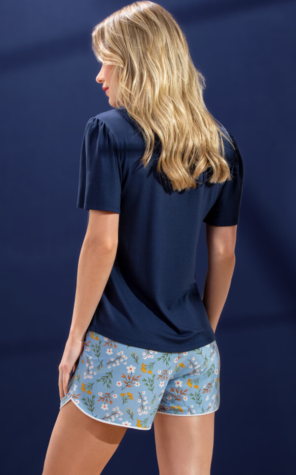 Pijama Blusa Manga Curta com Short Camila