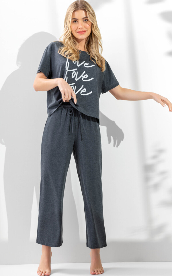 Blusa Manga Curta com Capri Adriela