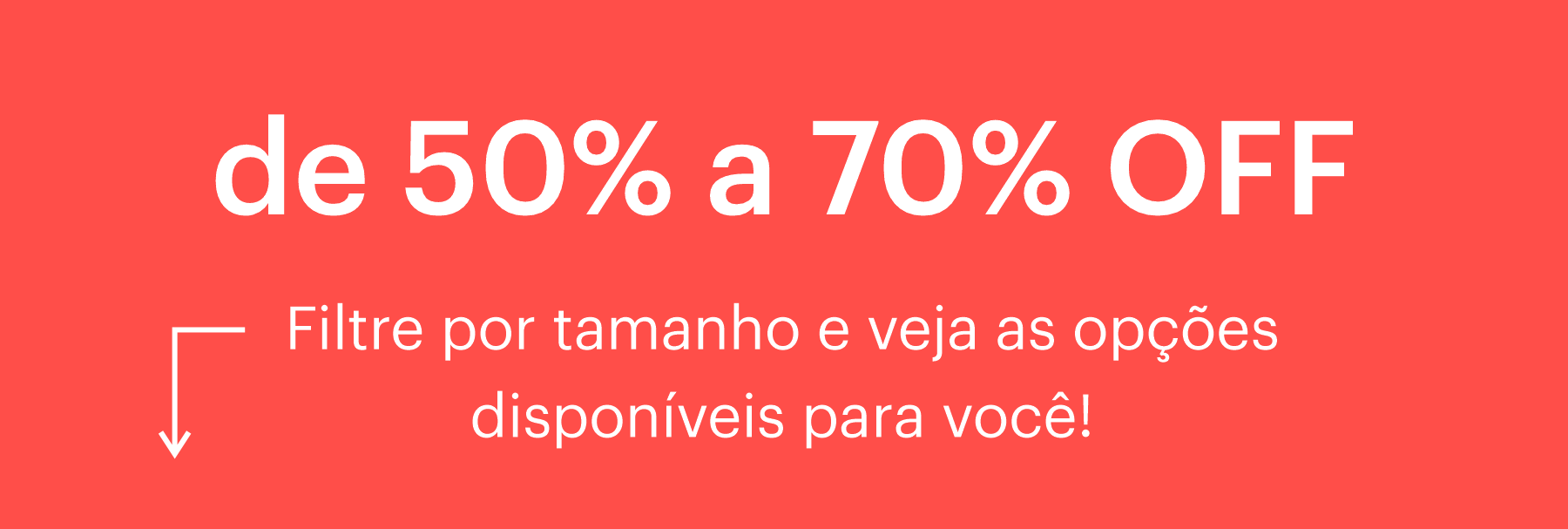 de 50% a 70% OFF