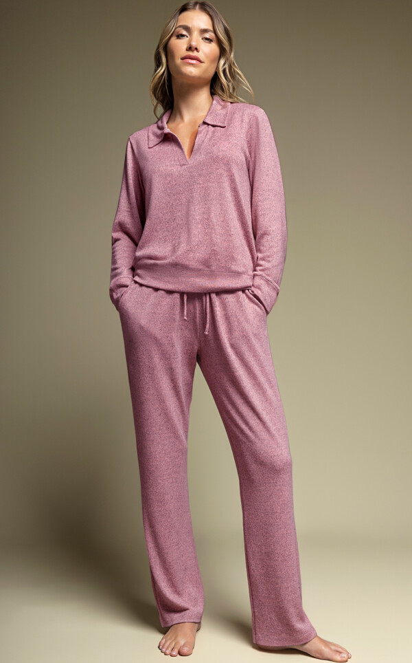 Pijama Blusa Manga Longa com Calça Claudia