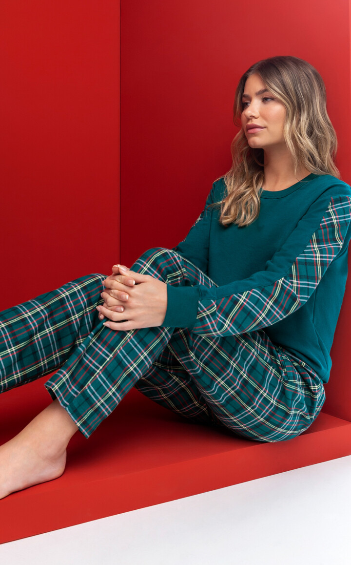Pijama Blusa Manga Longa com Calça Melissa