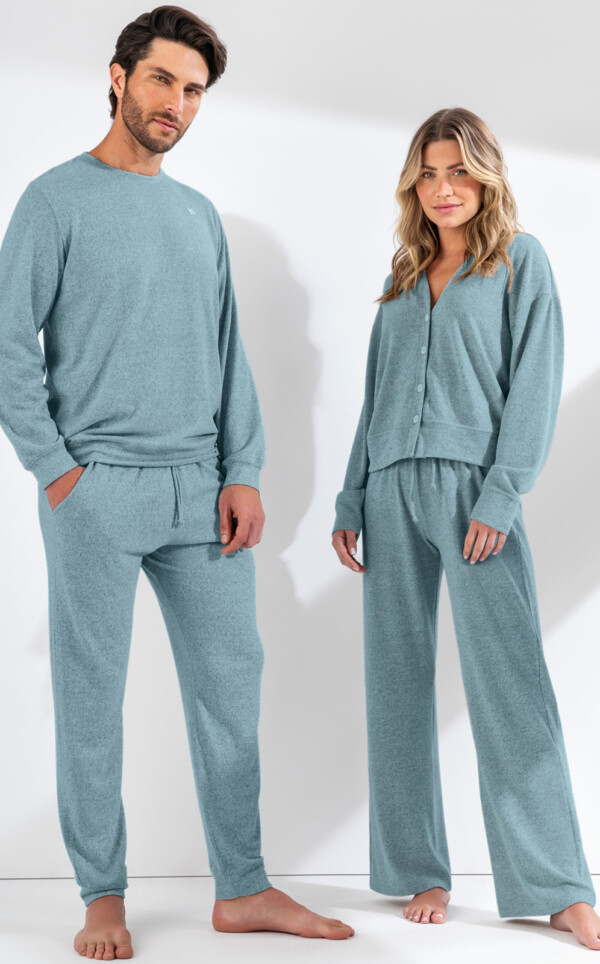 Cardigan Manga Longa com Calça Dara