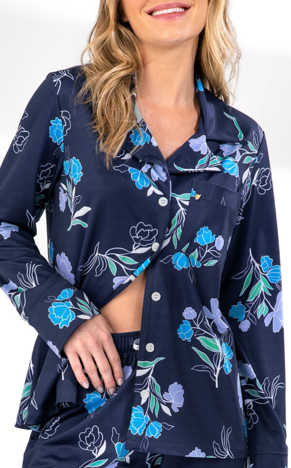 Cardigan Manga Longa com Calça Greta