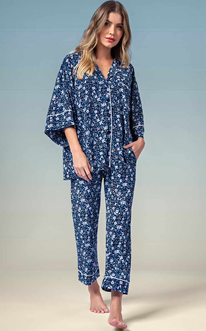 Pijama Americano Oversized com Capri Sofia