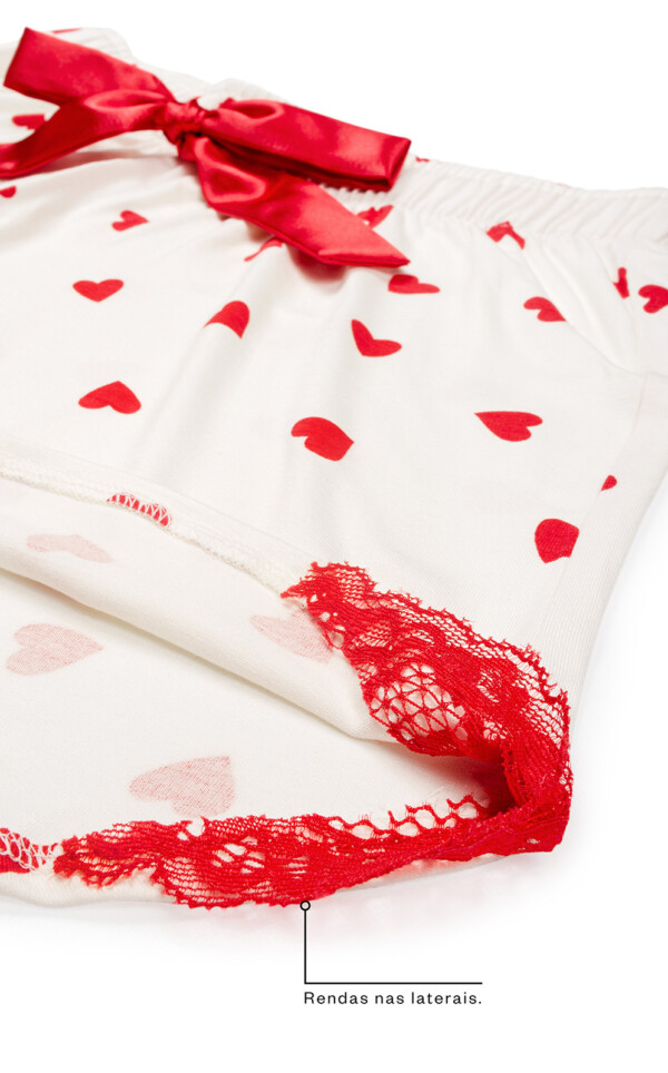 Pijama Americano Manga Curta com Short Adelina