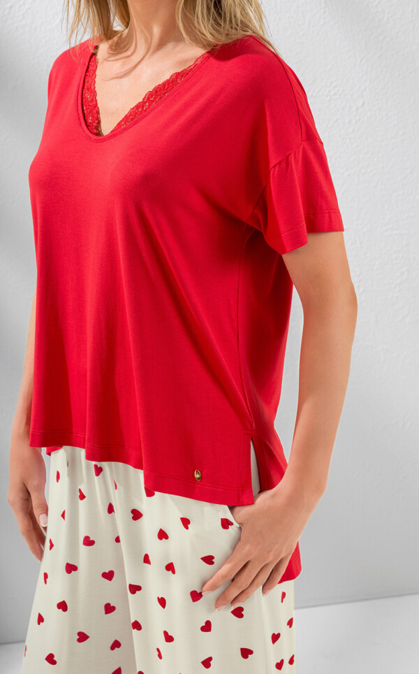 Blusa Manga Curta com Capri Adelina