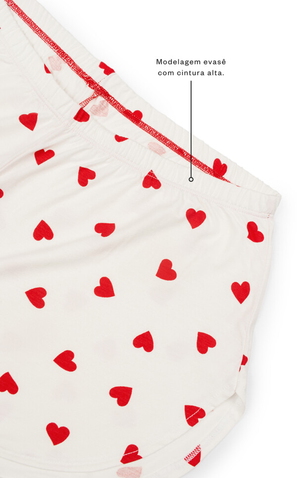 Pijama Blusa de Alça com Short Doll Adelina