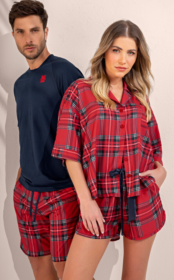 Pijama Americano Oversized com Short Vittoria