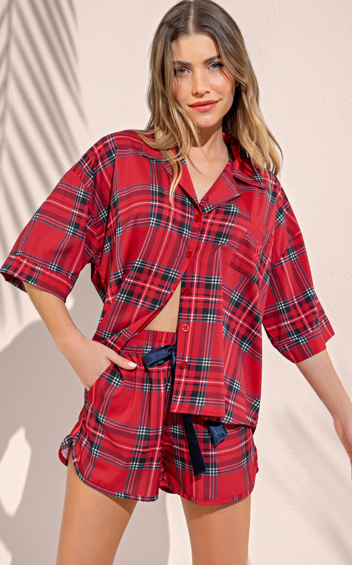 Pijama Americano Oversized com Short Vittoria