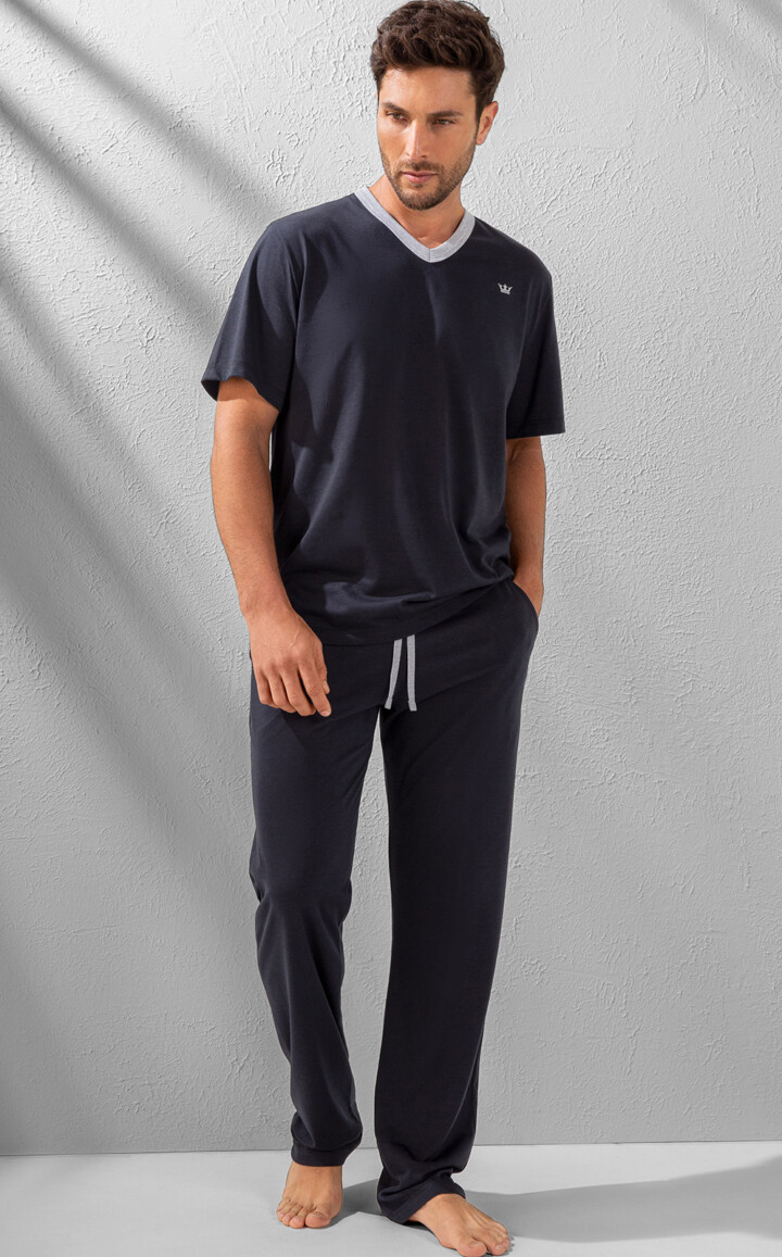 Pijama Camiseta Manga Curta Com Calça Luca