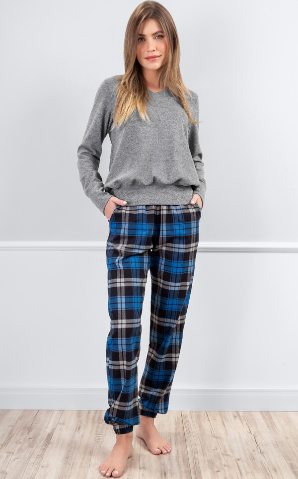 Pijama Blusa Manga Longa com Calça Joana