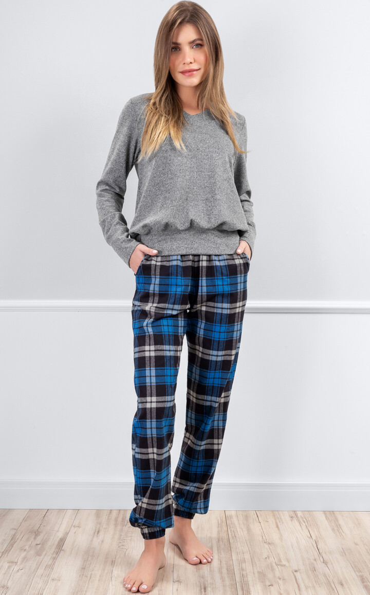 Pijama Blusa Manga Longa com Calça Joana