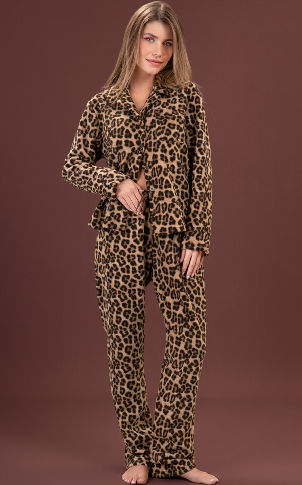 Pijama Americano Manga Longa com Calça Jana