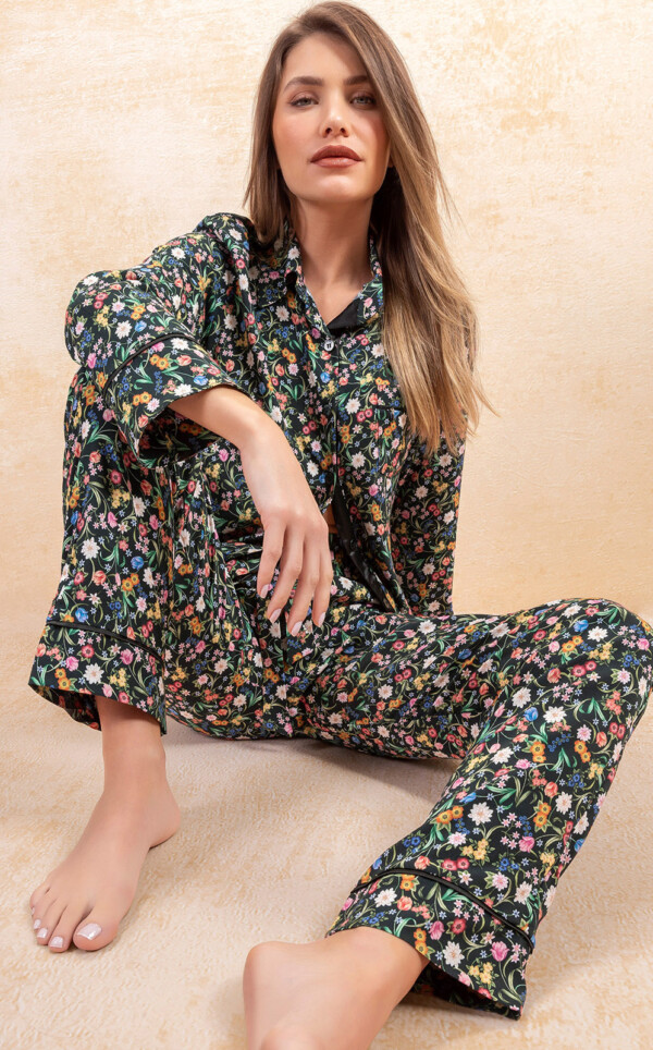 Pijama Americano Manga Longa com Calça Yaiza
