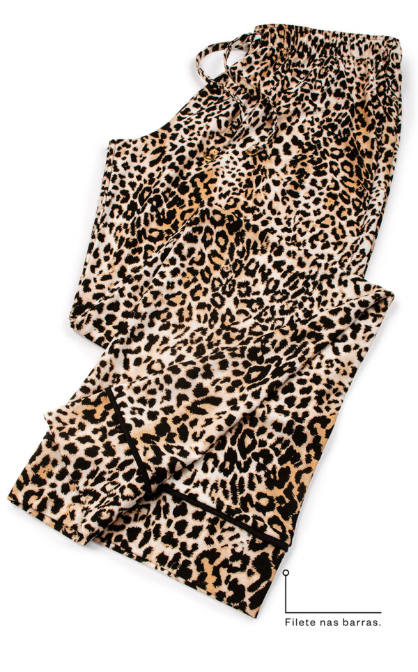 Pijama Americano Manga Longa com Calça Pamela