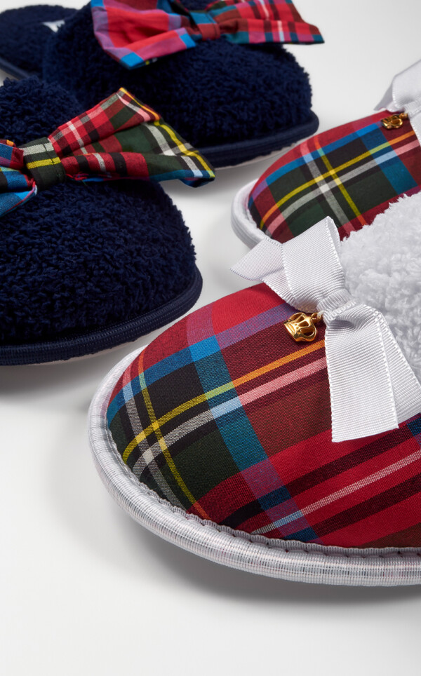 Pantufas Atoalhadas com Laço Martina