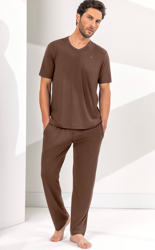 Pijama Camiseta Manga Curta com Calça Georgiy