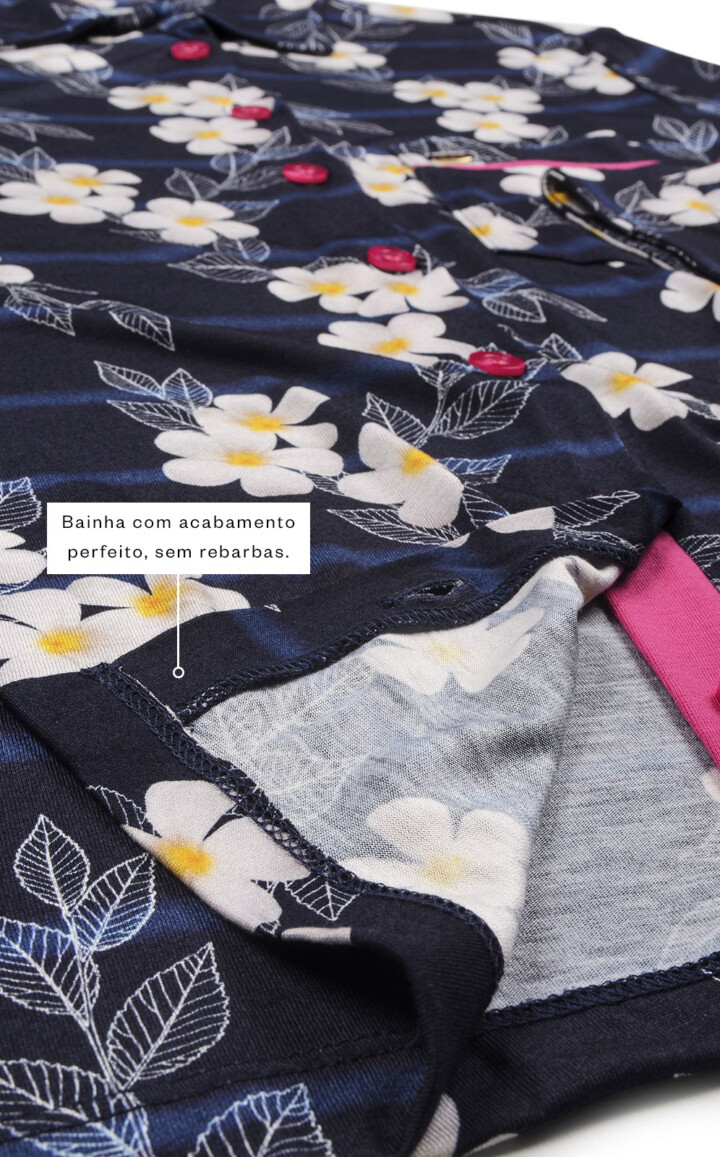Pijama Americano Manga Longa com Calça Rosella