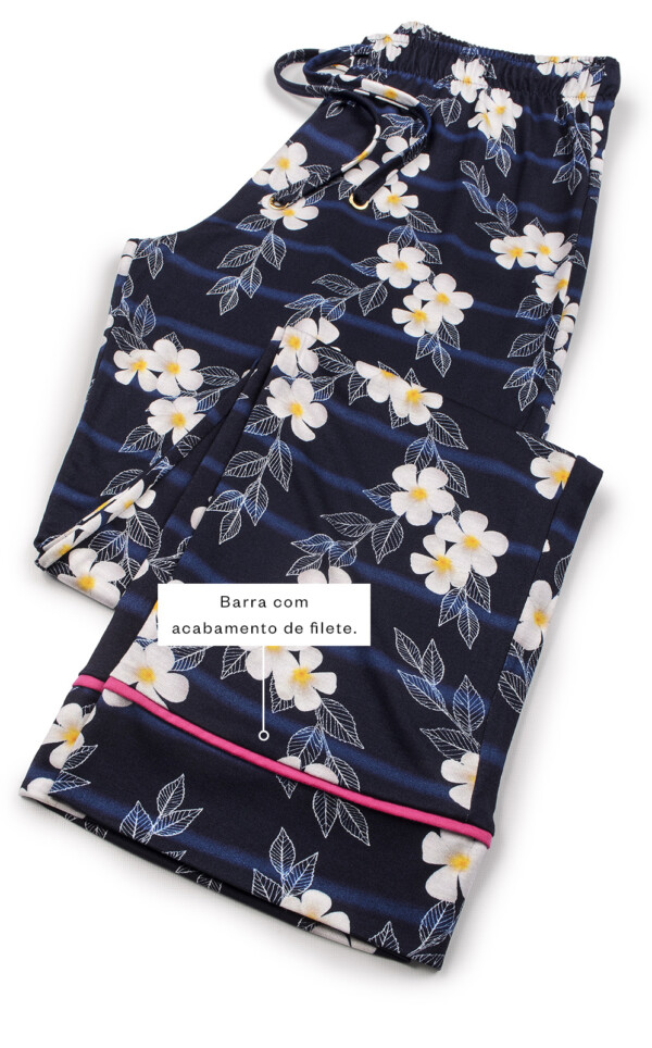 Pijama Americano Manga Longa com Calça Rosella