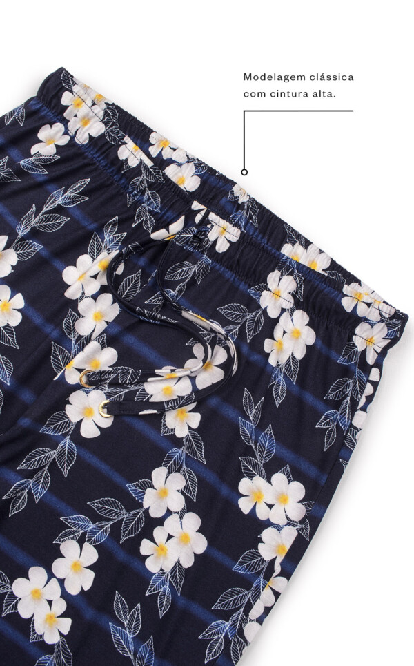 Pijama Americano Manga Longa com Calça Rosella