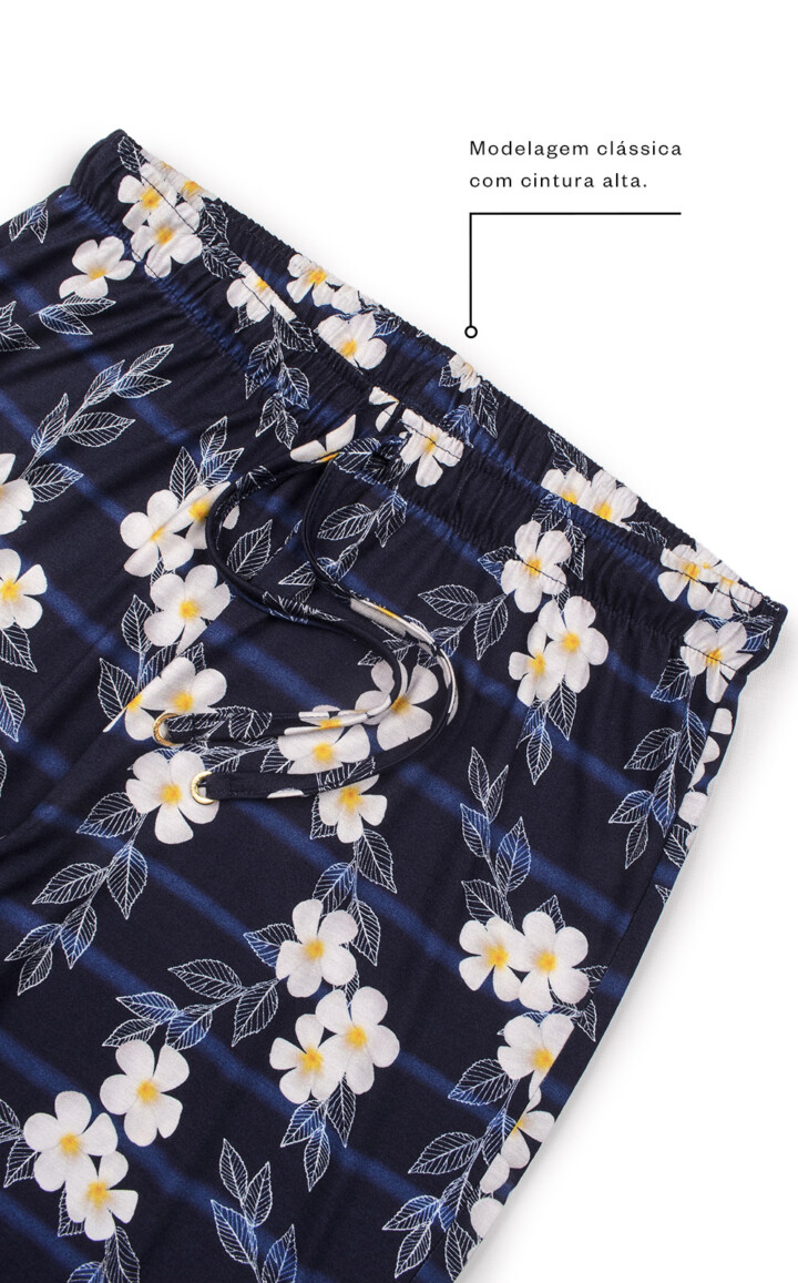 Pijama Americano Manga Longa com Calça Rosella
