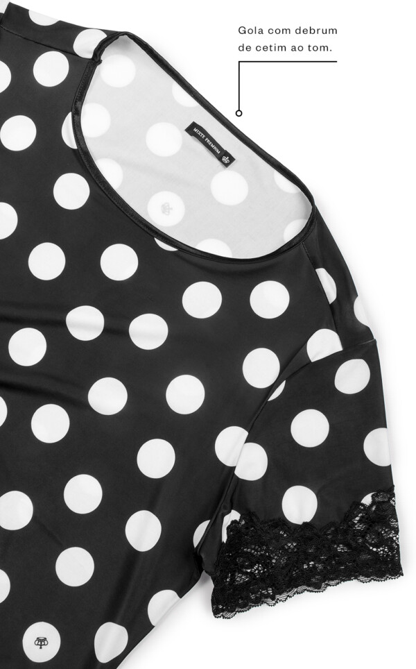 Premium – Pijama Blusa Manga Curta com Shorts Idara