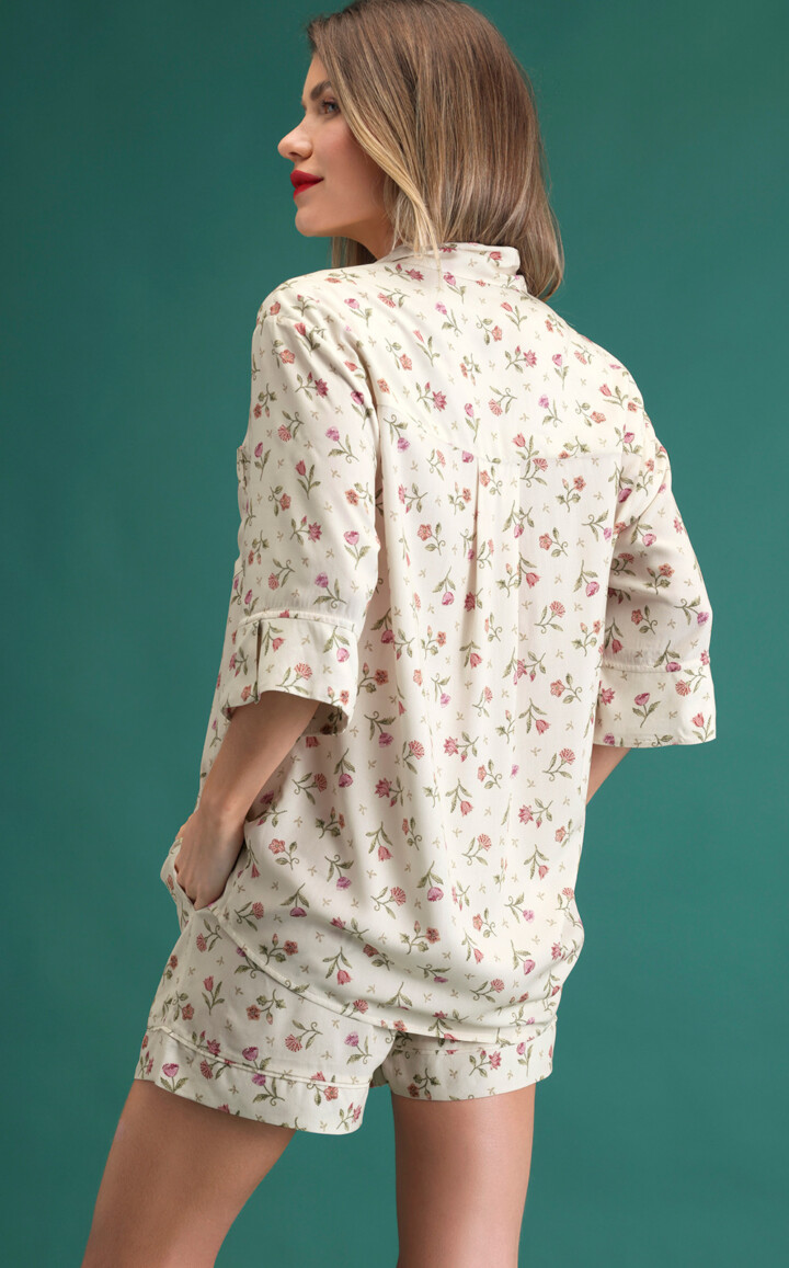 Pijama Americano Manga 3/4 com Shorts Marena