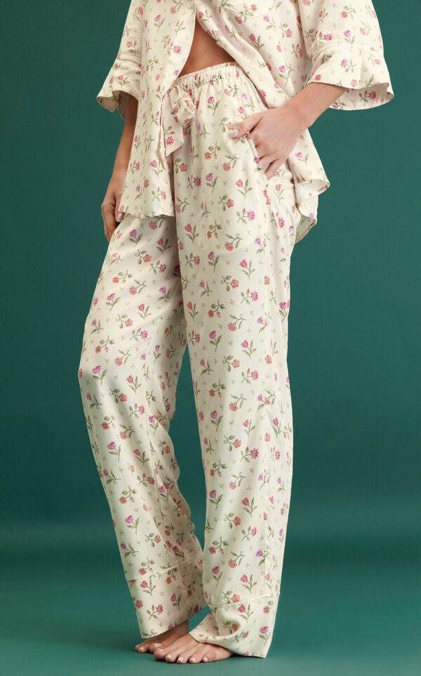 Pijama Americano Manga 3/4 com Calça Marena