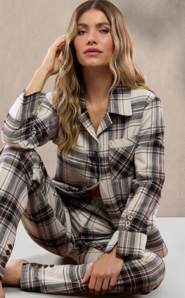 Pijama Americano Manga Longa com Calça Lesia
