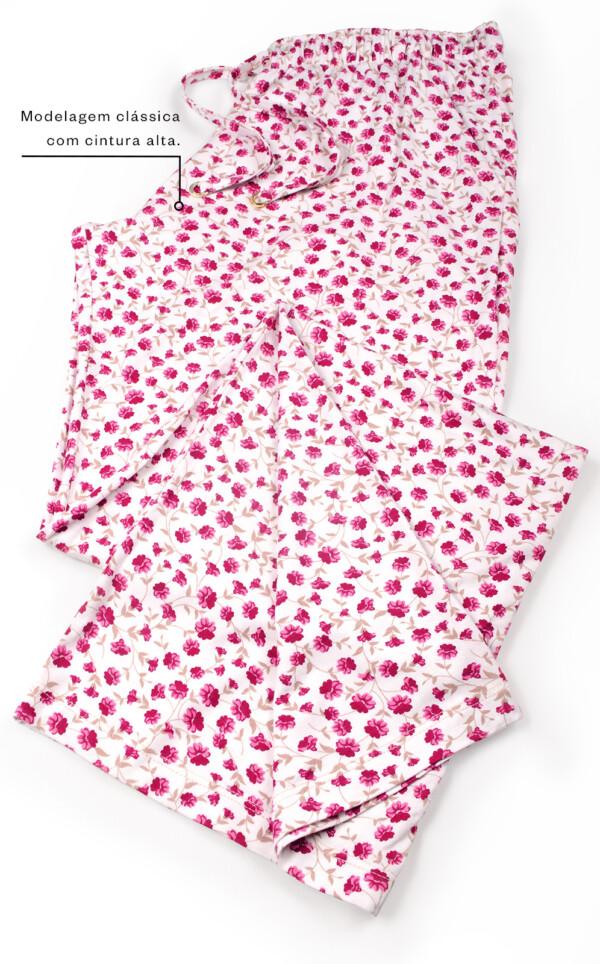 Pijama Americano Manga Longa com Calça Mariya