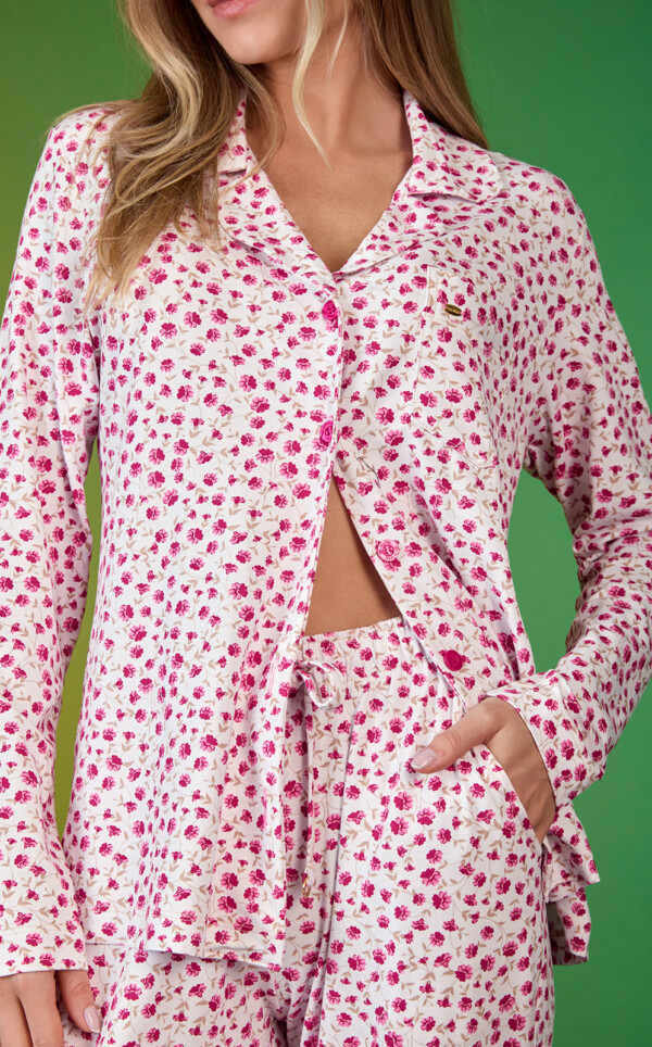 Pijama Americano Manga Longa com Calça Mariya