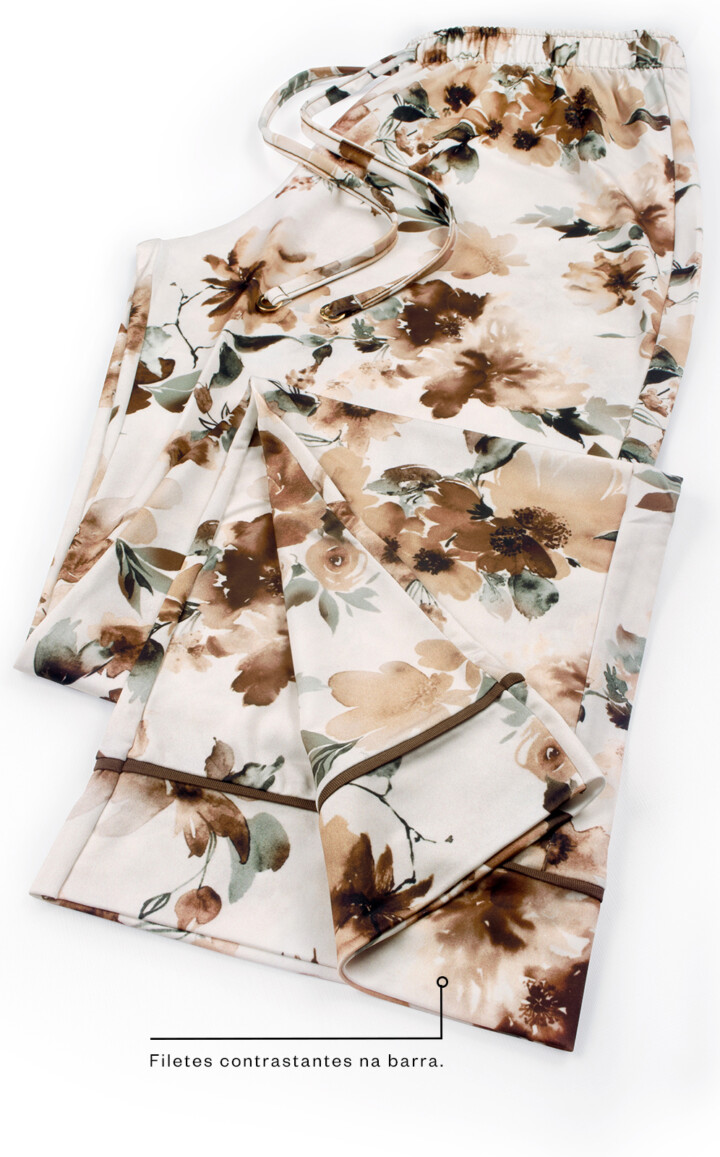 Pijama Americano Manga Longa com Calça Lidia