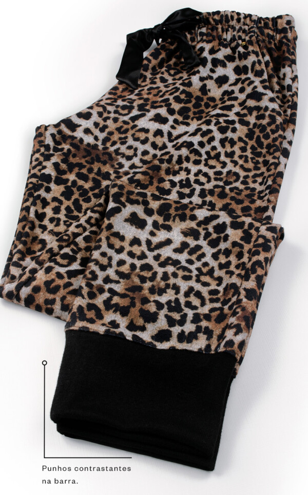 Pijama Blusa Manga Longa com Calça Jogger Milana