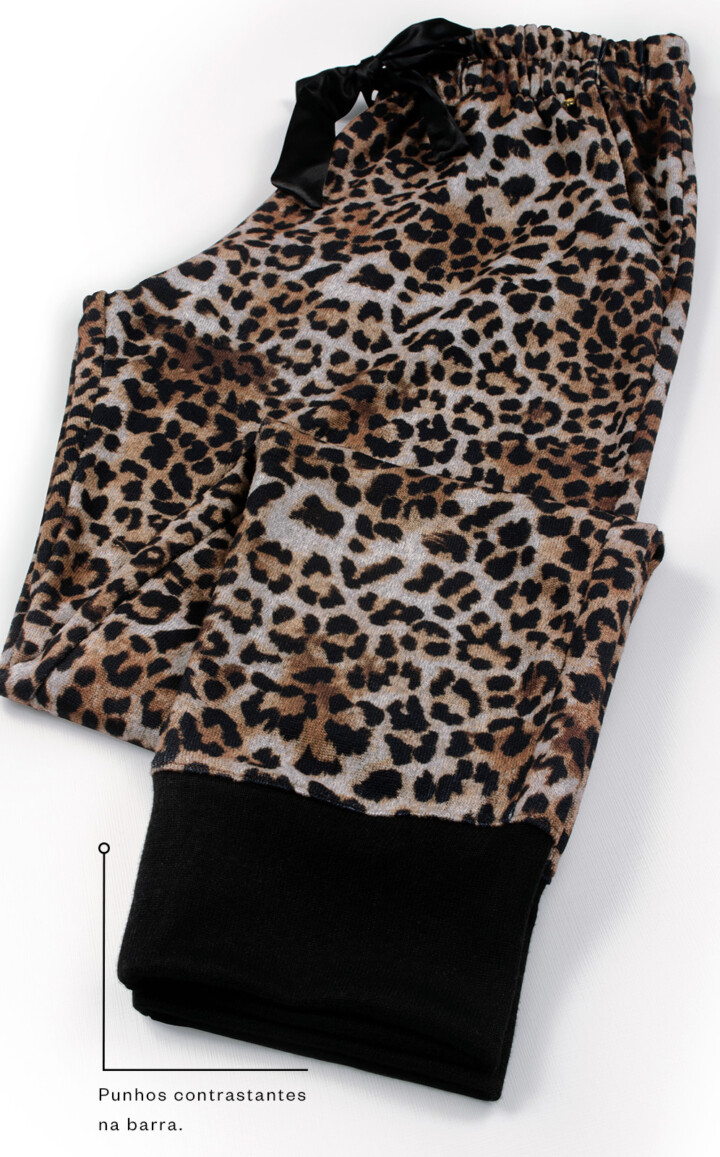 Pijama Blusa Manga Longa com Calça Jogger Milana
