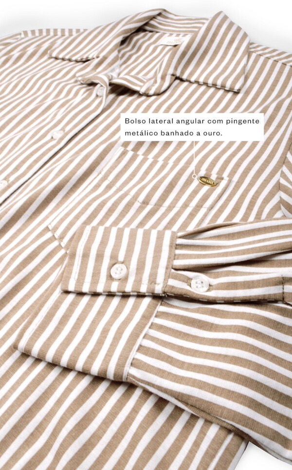 Camisola Abotoada Manga Longa Daryna