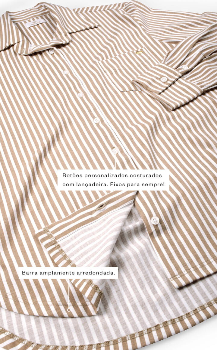 Camisola Abotoada Manga Longa Daryna