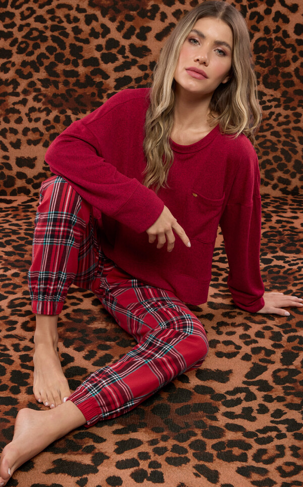 Pijama Blusa Manga Longa com Calça Jogger Kalyna