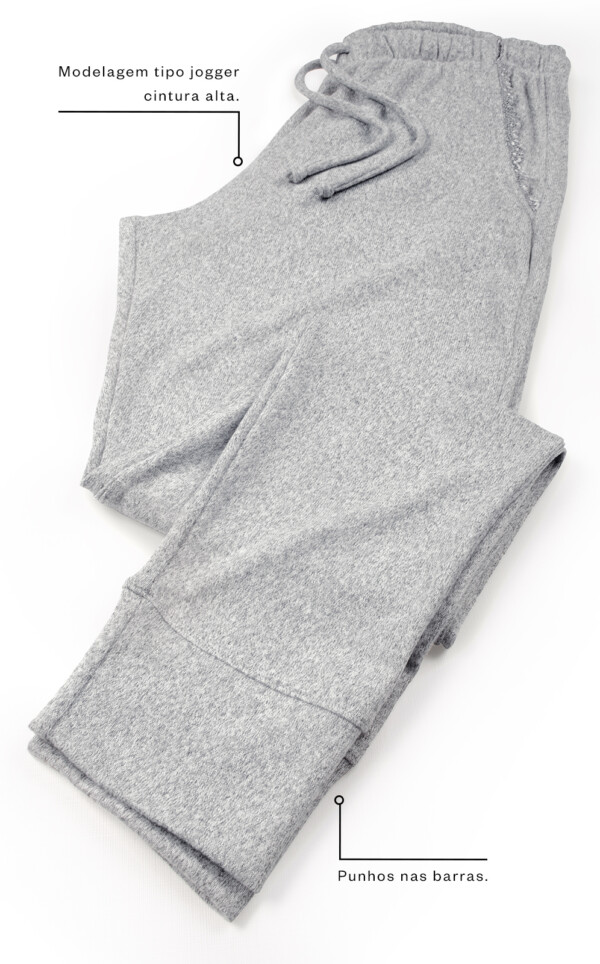 Pijama Blusa Manga Longa com Calça Jogger Natalka